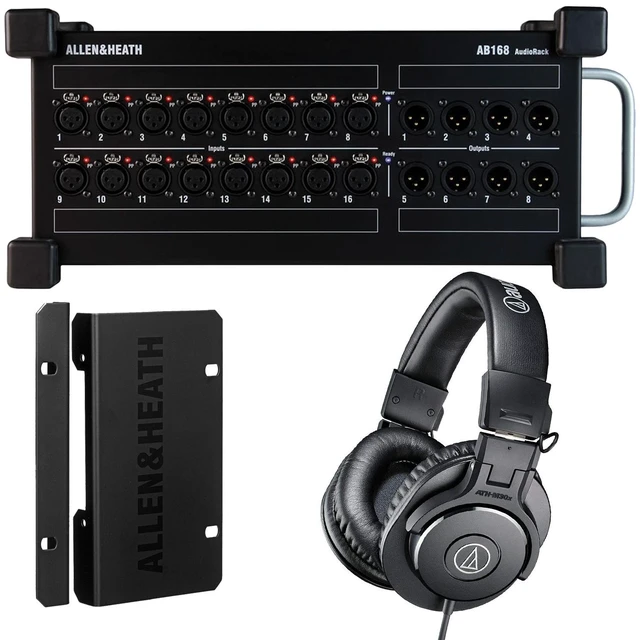 Main image of Allen & Heath AB168, AT ATHM30X Headphones, AB168-RK10 Mount Bundle