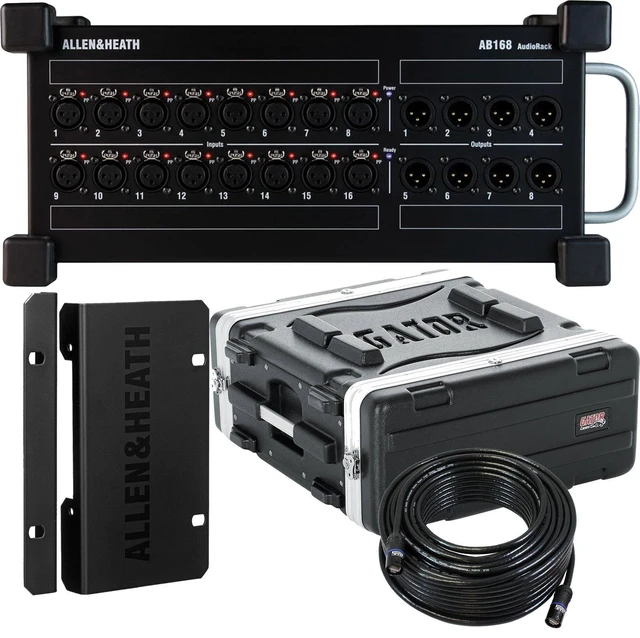Main image of Allen & Heath AB168, AB168 RK10 Mount, Gator GR-4L, GLS Audio 100-Feet Ethercon Cable Bundle