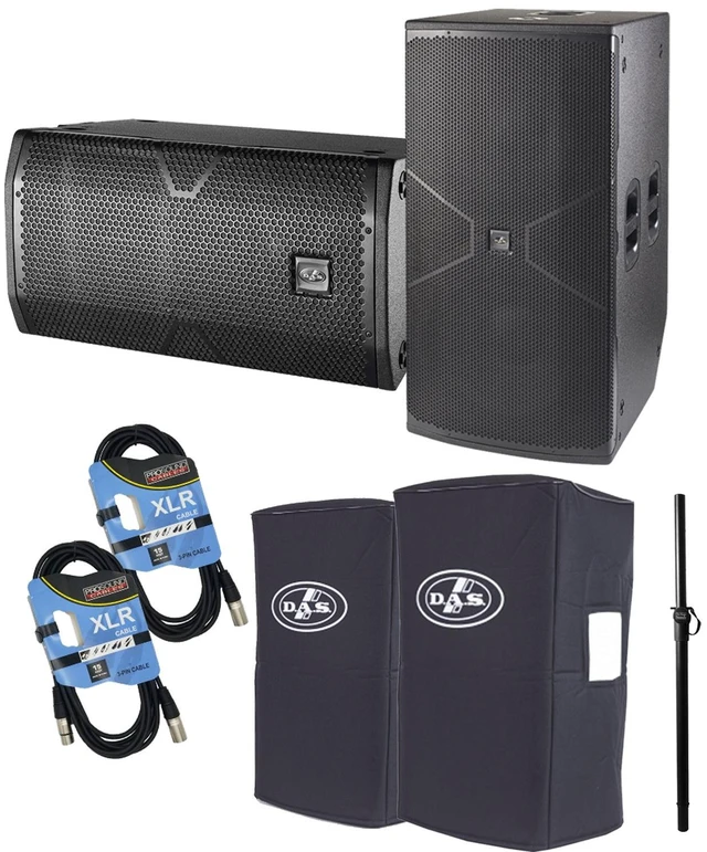 Main image of Das Vantec 20A, Vantec 218A, CVR-VANTEC20, CVR-VANTEC 218A, (2) XLR Cables, On Stage Pole Bundle