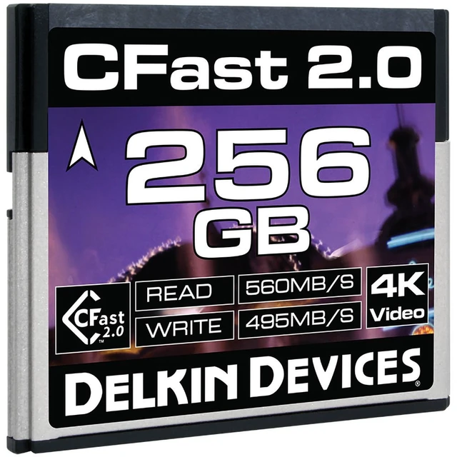 Alt view image 2 of 2 - Delkin Devices 256GB Cinema CFast 2.0 Memory Card