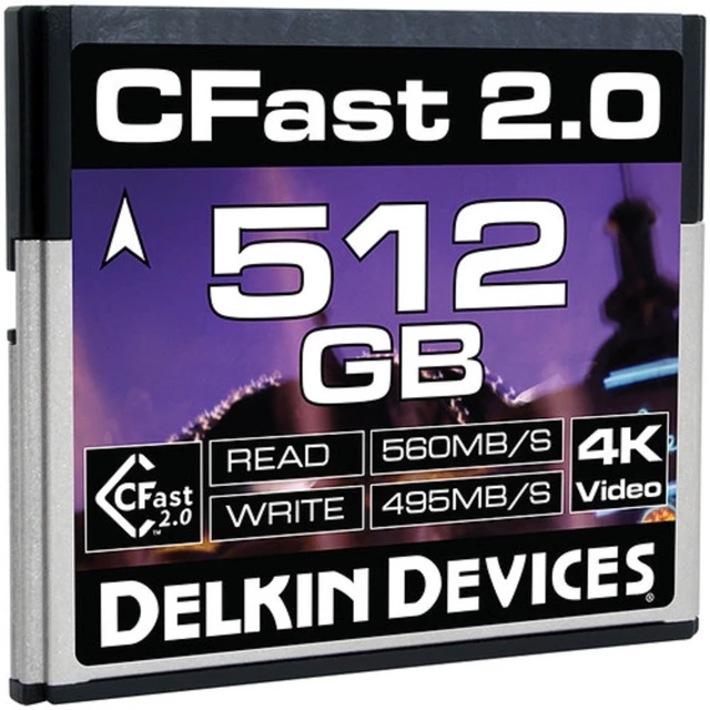 Alt view image 2 of 2 - Delkin Devices 512GB Cinema CFast 2.0 Memory Card