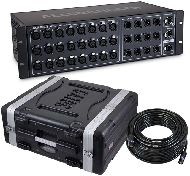 Main image of Allen & Heath AR2412 24x12 Remote Stage Rack + Gator Cases GR4L + GLS 100FT Ethercon Compatible RJ45
