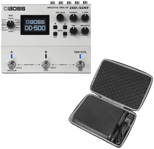 Main image of BOSS DD-500 Digital Delay Pedal + Co2crea Hard Case for UEME 10.1" Portable DVD Player CD Player