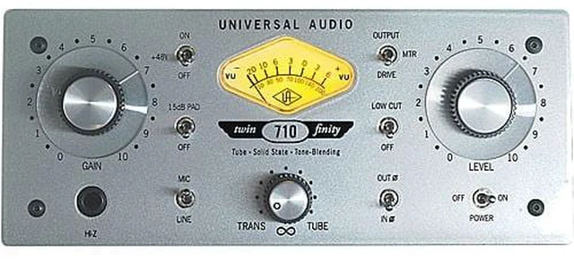 Alt view image 7 of 7 - Universal Audio 710 Twin-Finity - Microphone/Line Preamplifier + Audio-Technica ATH-M50x Monitor Headphones (Black)