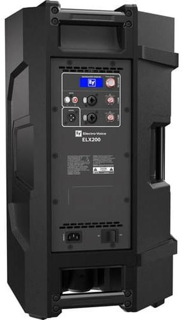 Alt view image 3 of 7 - (2) Electro-Voice ELX200-12P 12" 2-Way Powered Speakers with Blue Cables & Microphone Package