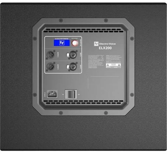 Alt view image 4 of 7 - Electro-Voice ELX200-12SP-US 12" 1200W Powered Subwoofer (Black, Single) & Electro-Voice ELX200-12S-CVR Padded Cover for ELX200 12" Subwoofer and Cable Package.