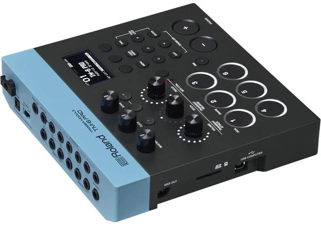 Alt view image 6 of 7 - Roland TM-6 Pro Drum Trigger Module + Audio-Technica ATH-M40x Monitor Headphones and Cables.