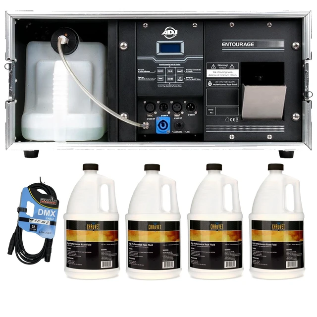 Main image of American DJ Entourage 1500W, (4) Chauvet Haze Gallons, DMX Cable Bundle