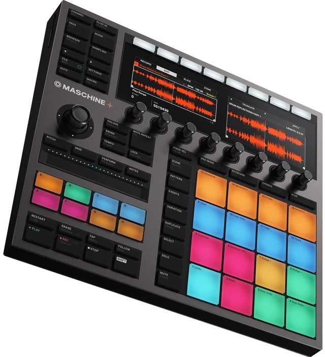 Alt view image 6 of 7 - Native Instruments MASCHINE Plus, (2) KRK RP5G4 Monitors, (2) Monitor Stands, (2) 1/4 Cables Bundle
