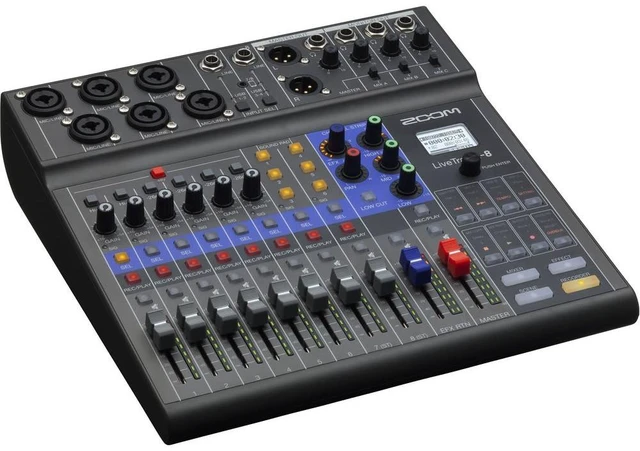 Alt view image 3 of 7 - Zoom LiveTrak L-8 Portable Mixer, Rode PodMic, ATH-M20x, XLR Cable Bundle