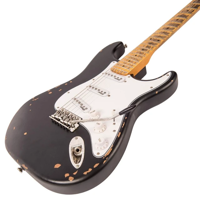 Alt view image 3 of 7 - Vintage V6 ICON Electric Guitar DB Black, Gator GFW-GTR-1000, ErnieBall Cable, ErnieBall P04037 Bundle