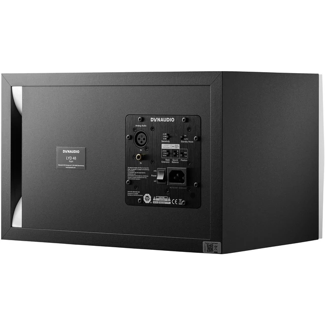 Alt view image 3 of 4 - (2) Dynaudio LYD 48 - 3-Way Speakers (Left/Right - White), Dynaudio 18S (Black) Powered Studio Subwoofer Bundle