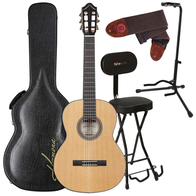 Main image of Kremona Artist Series Solea Classical Guitar, Gator GFW-GTR-SEAT, Gator GFW-GTR-1000, Levy's MSSC4-BRN Bundle
