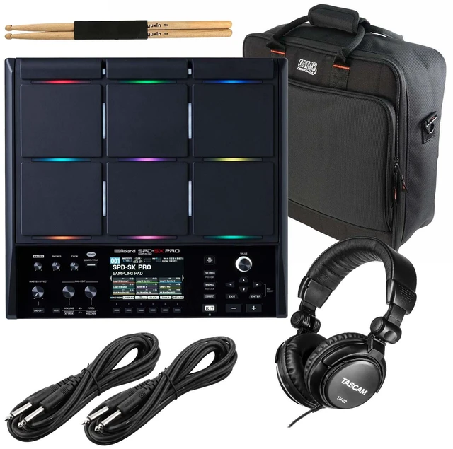 Main image of Roland SPD-SX Pro Sampling Pad, Gator G MIXERBAG 1515, (2) 1/4 Cables, Drum Sticks, Tascam TH02 Bundle