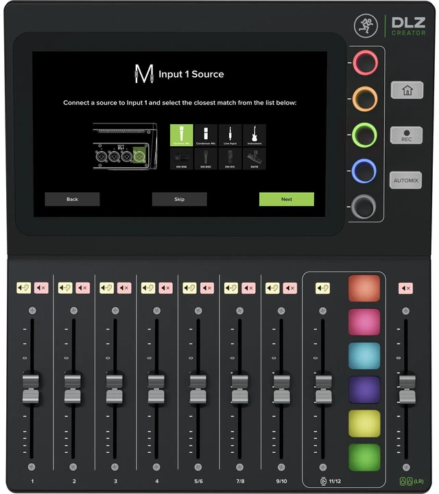 Alt view image 2 of 7 - Mackie DLZ Creator 12-channel Digital Mixer, Presonus HD9, (4) XLR Cables, (4) 1/4 Cables Bundle