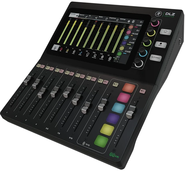 Alt view image 6 of 7 - Mackie DLZ Creator 12-channel Digital Mixer, Presonus HD9, (4) XLR Cables, (4) 1/4 Cables Bundle