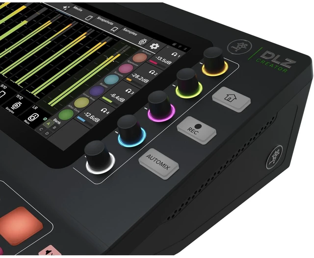 Alt view image 7 of 7 - Mackie DLZ Creator 12-channel Digital Mixer, Presonus HD9, (4) XLR Cables, (4) 1/4 Cables Bundle