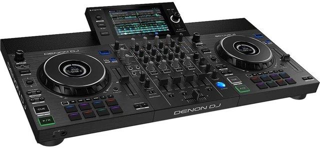 Alt view image 2 of 7 - Denon DJ SC Live 4 Standalone DJ Controller, Decksaver, Tascam TH-02, (2) XLR Cables, Shure SV100 Bundle