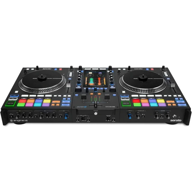 Alt view image 2 of 7 - Rane System One All-in-one DJ Controller - (2) PSG AUDIO Cobra 112A - Speaker Stands - (2) XLR Cables Bundle