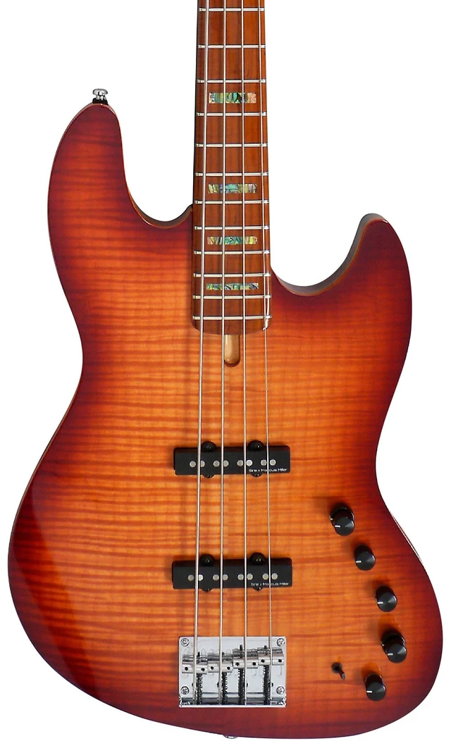Alt view image 2 of 5 - Sire Marcus Miller V10 Swamp Ash 4-string Bass Guitar - Tobacco Sunburst