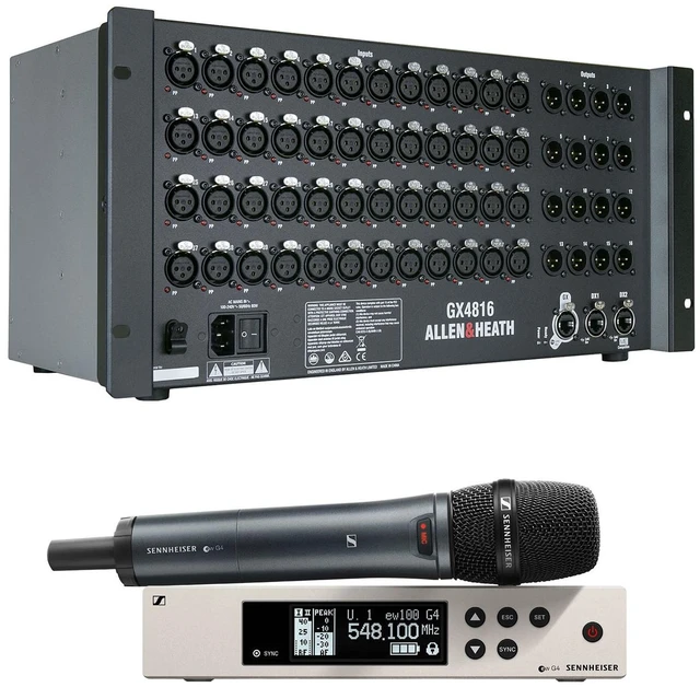 Main image of Allen & Heath GX4816 48x16 XLR In/Out Portable GX Expander with DX Sockets + Sennheiser EW 100 G4-835-S-A