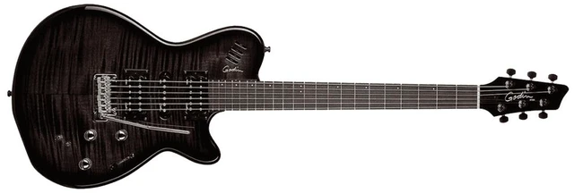 Alt view image 2 of 5 - Godin 025503 xtSA Trans Black Flame 6 string Electric Guitar - Godin V1095 Hard Shell Case - (2) D'Addario EJ38 Phosphor Bronze