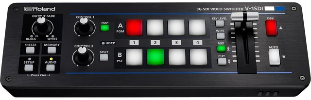 Alt view image 2 of 4 - Roland V-1SDI 4-Channel HD Video Switcher - Roland CB-BV1 Carry Bag - (2) HDMI Cables