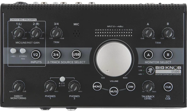 Alt view image 3 of 5 - Mackie Big Knob Studio Monitor Controller, (2) Tascam TH02 headphones Bundle