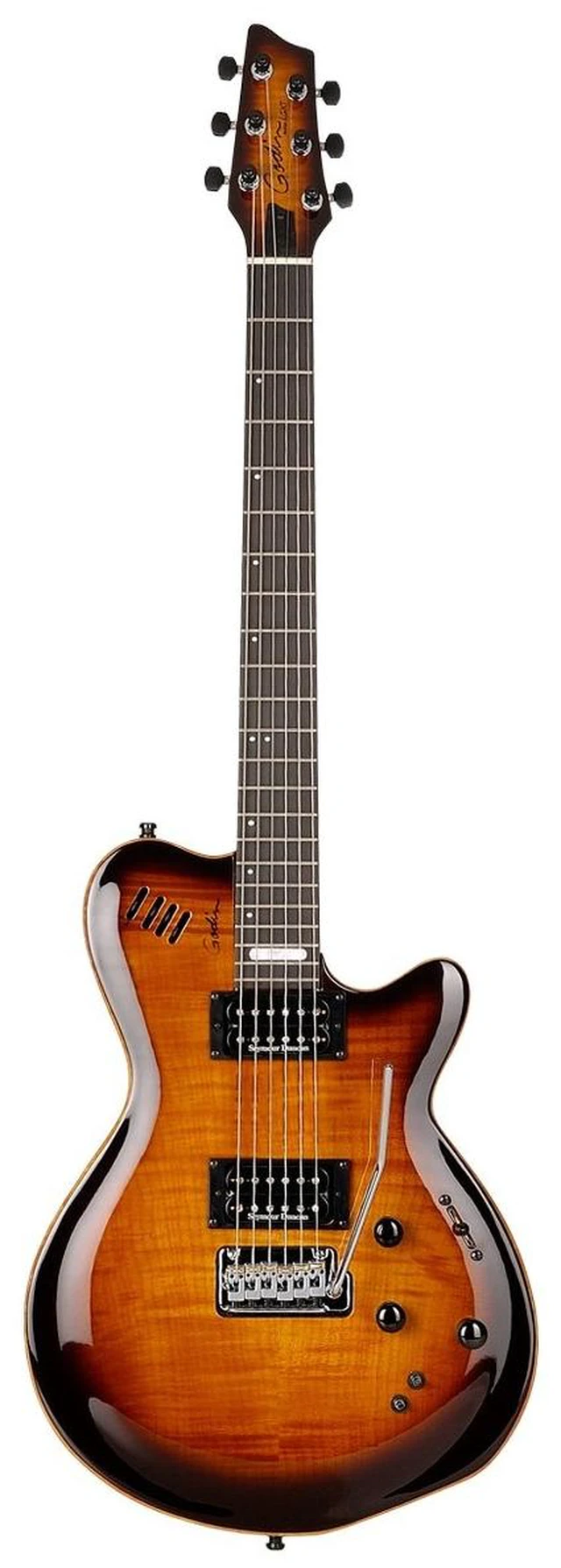 Alt view image 2 of 6 - Godin (024124) LGXT Cognac Burst Flame Electric Guitar with Gig Bag