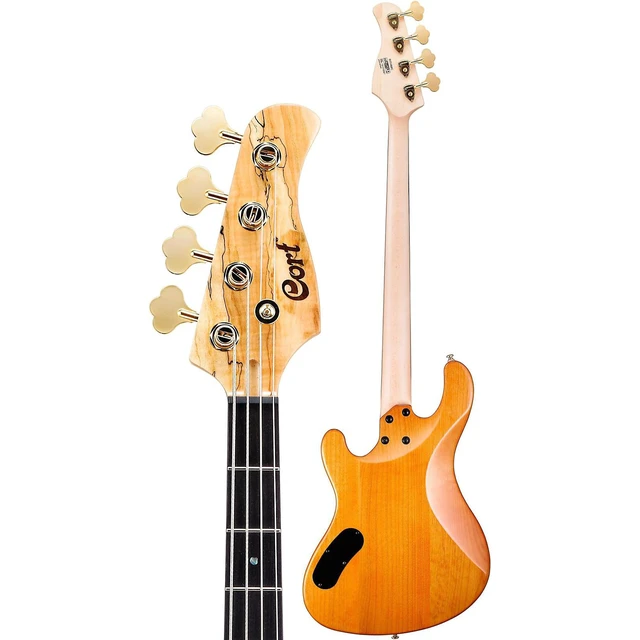 Alt view image 5 of 7 - Cort Jeff Berlin Rithimic Bass Guitar Natural Spalted Maple, Donner 30W Bass AMP, ErnieBall Cable Bundle