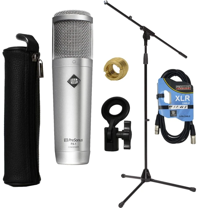Main image of PreSonus PX-1 Large-Diaphragm Condenser, Mic Stand, XLR Cable Bundle