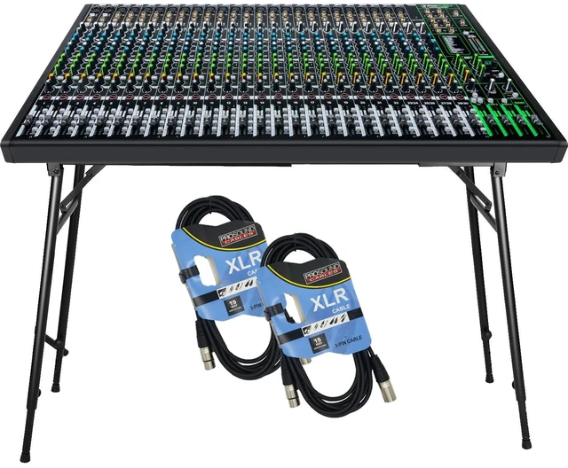 Main image of Mackie ProFX30v3 30-channel, Neewer Collapsible Keyboard Stand, (2) XLR Cables Bundle