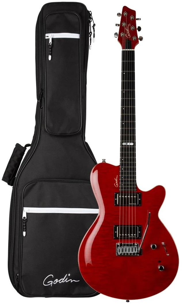 Main image of Godin (047604) DS-1 Daryl Stuermer Signature Electric Guitar - Translucent Red Flame