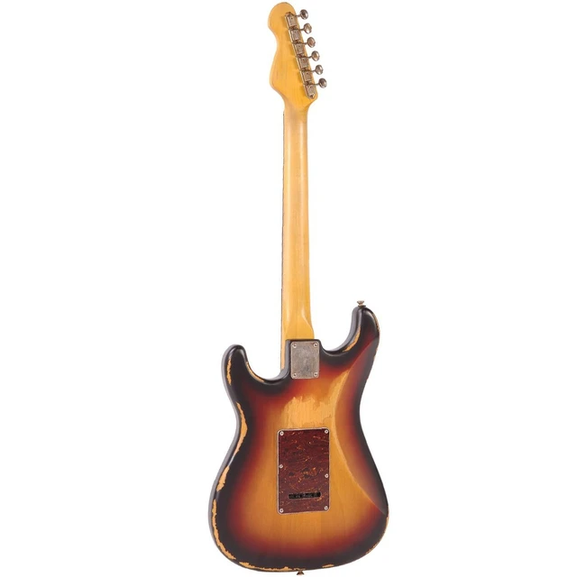 Alt view image 2 of 7 - Vintage Icon Distressed V6HMR- Sunburst, Gearlux Electric Guitar Case Bundle