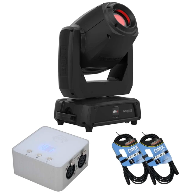 Main image of CHAUVET Intimidator Spot 475ZX (Black), American DJ MYDMX3.0, (2) DMX Cable Bundle