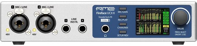 Alt view image 2 of 7 - RME Fireface UCX II 40-channel USB Interface, AT AT2020 Mic, ErnieBall XLR, Mic Stand Bundle
