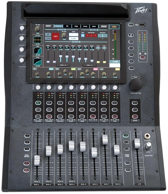 Alt view image 2 of 4 - Peavey Aureus 28-channel Digital Mixer, Gator G-MIX-L 1822 Bundle