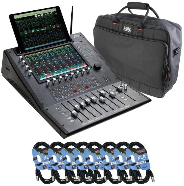 Main image of Peavey Aureus 28-channel Digital Mixer, Gator G-MIXERBAG-2118, (8) XLR Cable Bundle