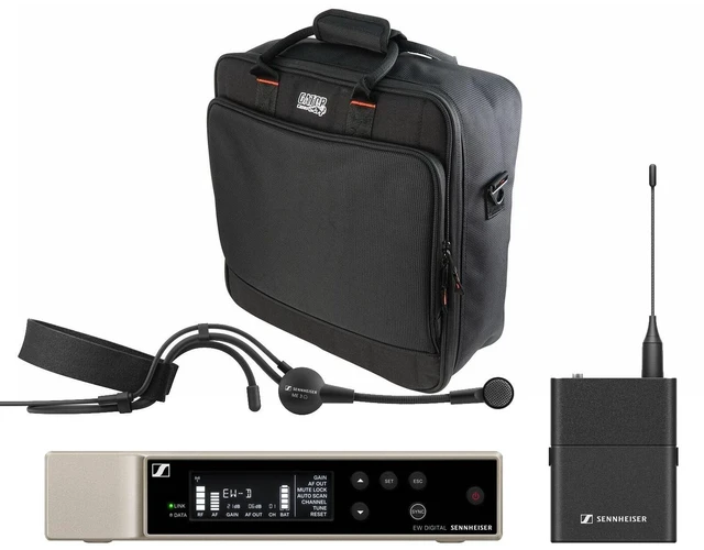 Main image of Sennheiser EW-D ME3 SET Wireless Headset Mic (R1-6), Gator G-MIXERBAG-1515 Bundle