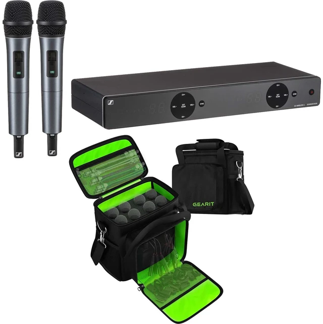 Main image of Sennheiser XSW 1-835 Dual Wireless Handheld Mic Sys, GearIT Microphone Bag Bundle