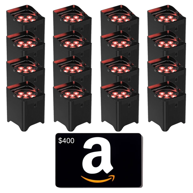 Main image of (16) Chauvet DJ Freedom Par T6 Battery-Powered, $400 Amazon Gift Card Bundle