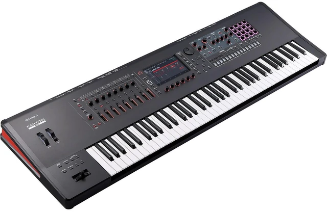 Alt view image 2 of 6 - Roland Fantom 7 EX Synthesizer Workstation, Gator Cases GK-76, Tascam TH02 Bundle