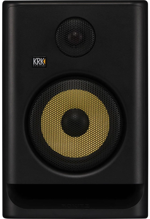 Alt view image 2 of 7 - (2) KRK ROKIT 7 G5 7-inch Powered Studio Monitor (Black) - Pair Studio Monitor Stands - (2) XLR Cable Bundle