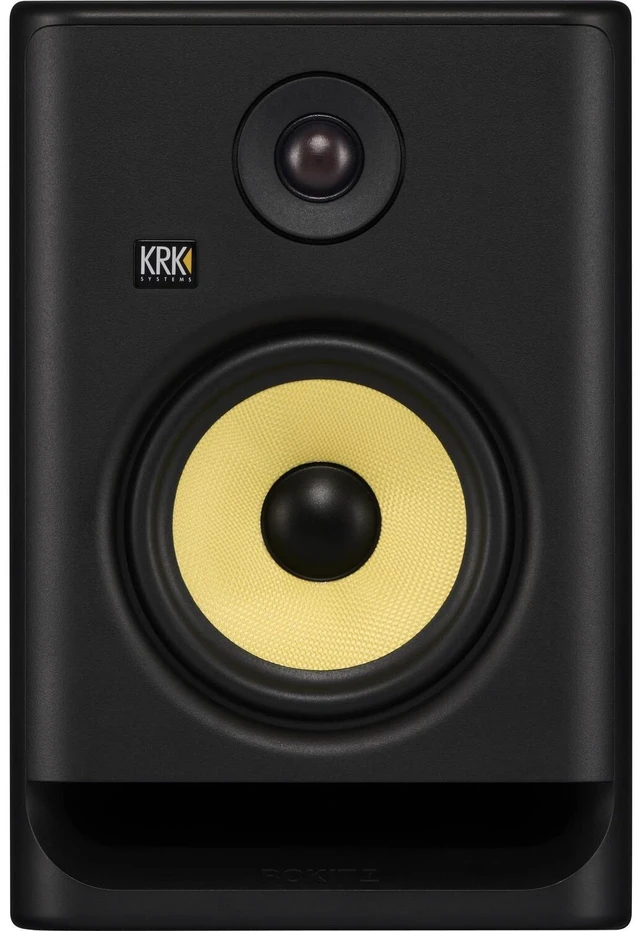 Alt view image 3 of 7 - (2) KRK ROKIT 7 G5 7-inch Powered Studio Monitor (Black) - Pair Studio Monitor Stands - (2) XLR Cable Bundle