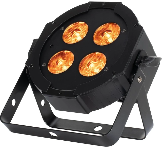 Alt view image 2 of 7 - (4) Eliminator Mega Flat Hex L Pak4 RGBLA+UV LED PAR Light Kit Bundle