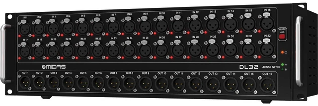Alt view image 3 of 6 - Midas DL32 32-input / 16-output Stage Box - GearIT CAT6 Cable 100FT - (10) XLR Cables Bundle