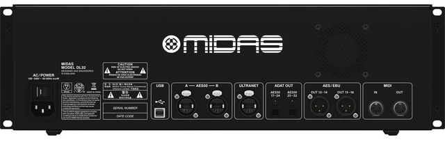 Alt view image 4 of 6 - Midas DL32 32-input / 16-output Stage Box - GearIT CAT6 Cable 100FT - (10) XLR Cables Bundle
