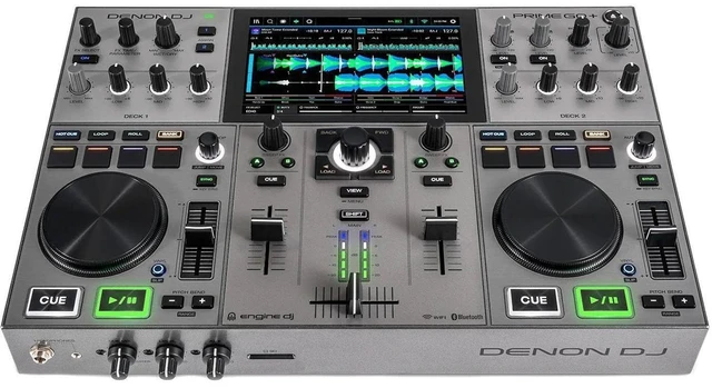 Alt view image 2 of 7 - Denon DJ Prime GO+ Portable Standalone DJ System - Laptop Stand - Tascam TH02 - (2) XLR Cables Bundle