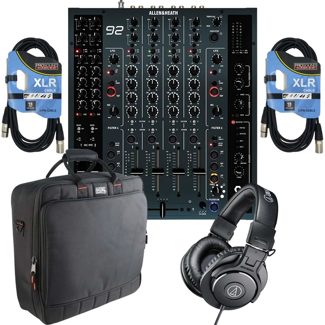Main image of Allen & Heath XONE:92 MK2 - Gator G-MIXERBAG-1818, (2) XLR Cables, ATH-M30X Bundle