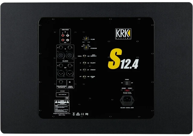 Alt view image 5 of 6 - KRK S12.4 12 Powered Studio Subwoofer - Audio Technica ATH-M40X Bundle